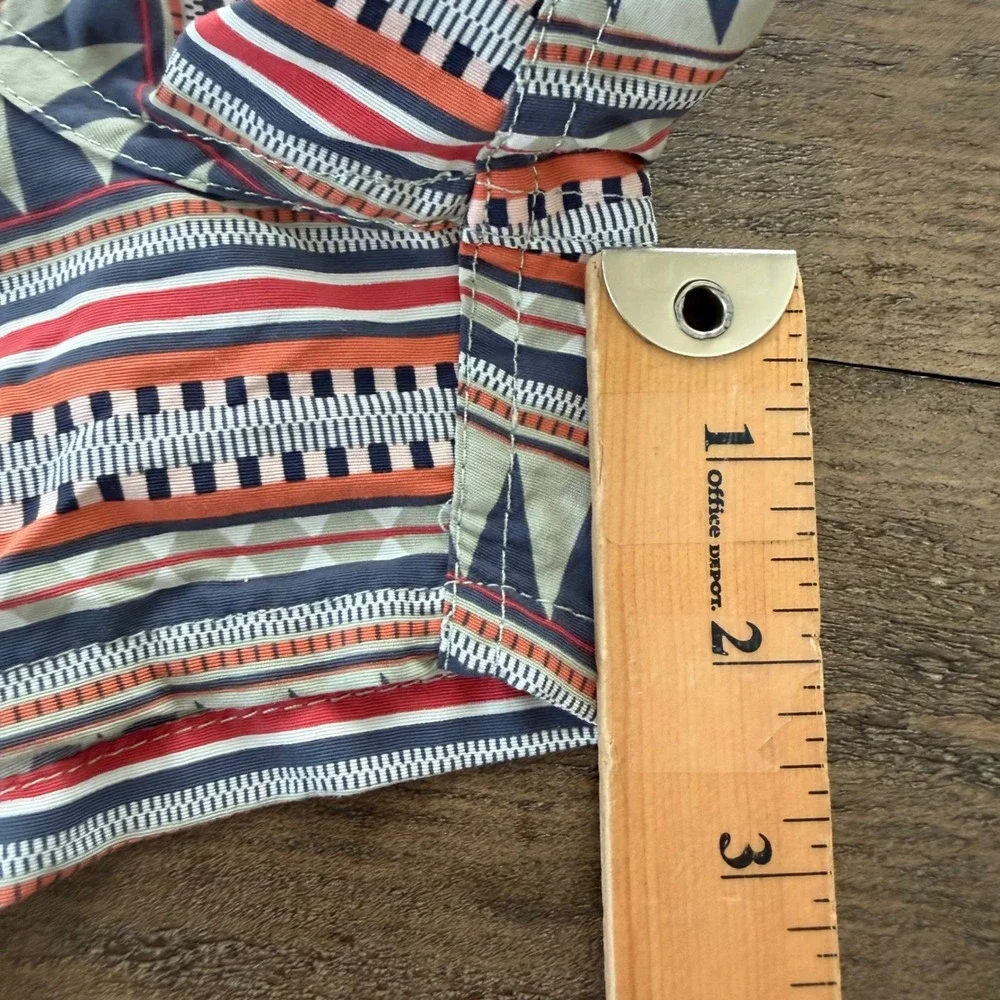 Patagonia Baggies Shorts‎ Womens Medium Geometric Southwestern Print Blue Orange